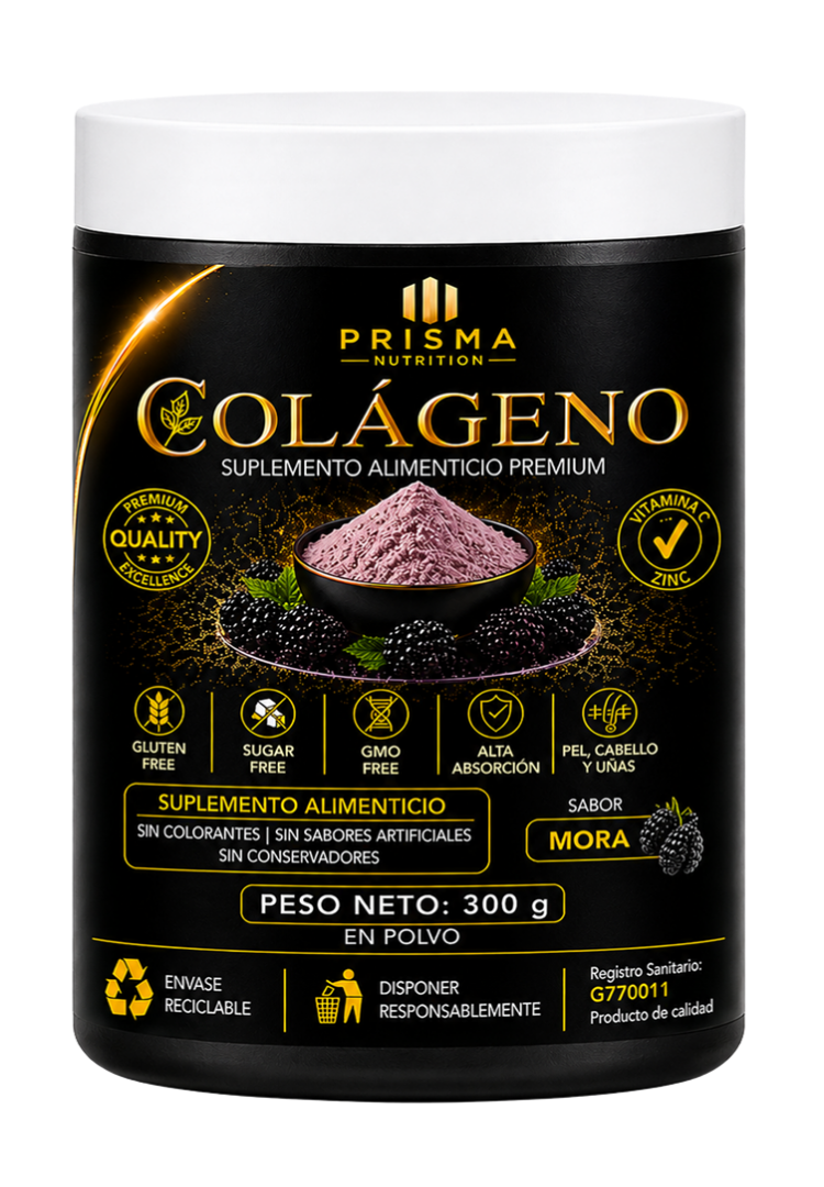 COLÁGENO HIDROLIZADO PRIME SABOR MORA 300GR - PRISMA NUTRITION